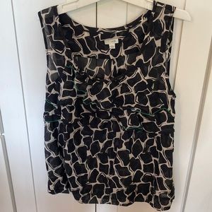 Odille from Anthropology sleeveless sheer with ruffles